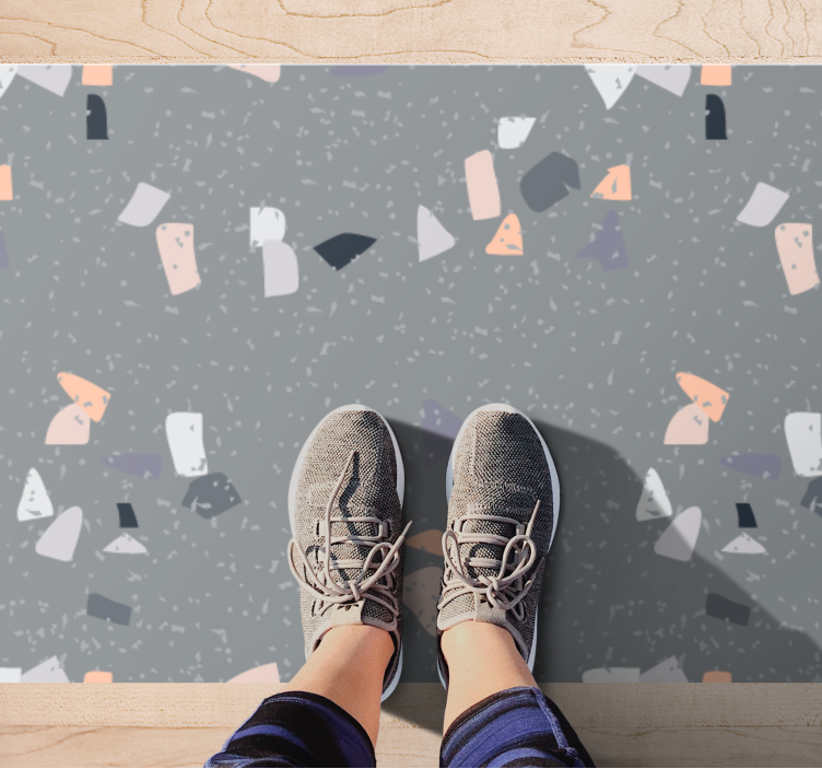 Dywan winylowy marmurowy abstrakcyjne figury - TenStickers