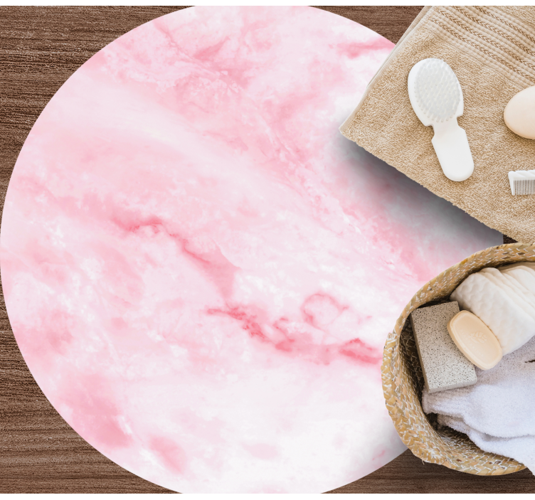 Dywan winylowy marmurowy różowy realistyczny efekt - TenStickers