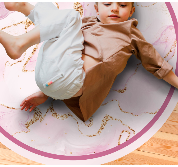 Dywan winylowy marmurowy elegancki różowy wir - TenStickers