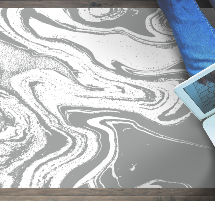 Dywan winylowy marmurowy elegancki szary wir - TenStickers