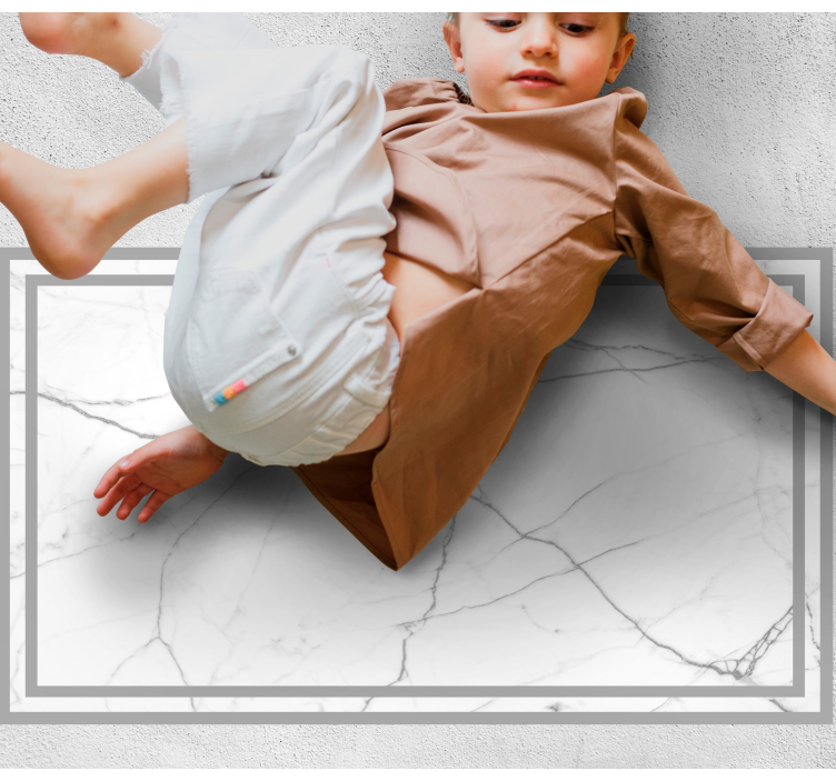 Dywan winylowy marmurowy eleganckie białe prążki - TenStickers