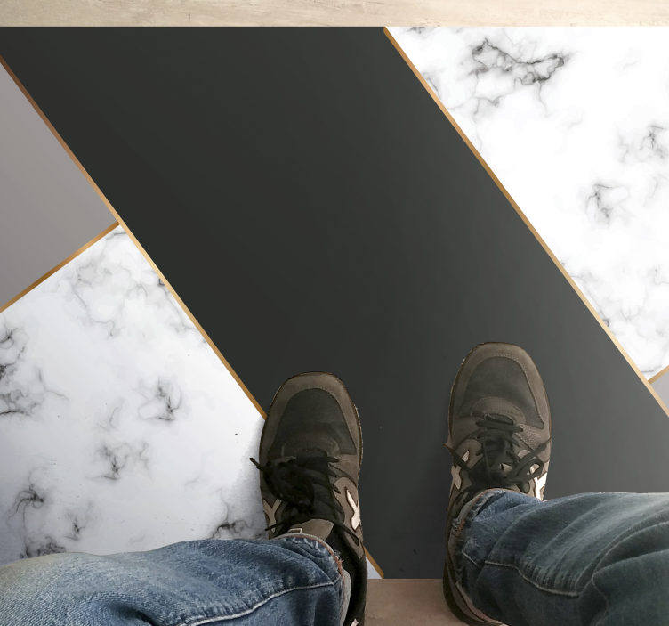 Dywan winylowy marmurowy eleganckie abstrakcyjne paski - TenStickers