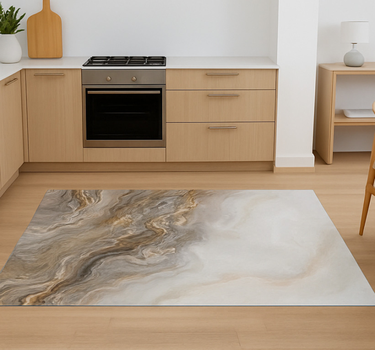 Dywan winylowy marmurowy efekt szaro-brązowego onyksu - TenStickers
