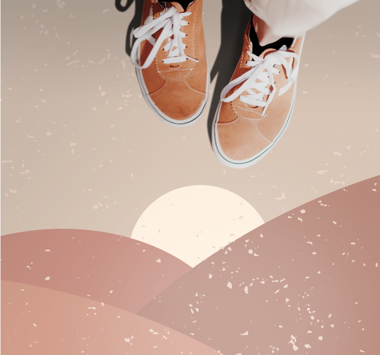 Minimalistyczny dywan winylowy abstrakcyjny krajobraz - TenStickers