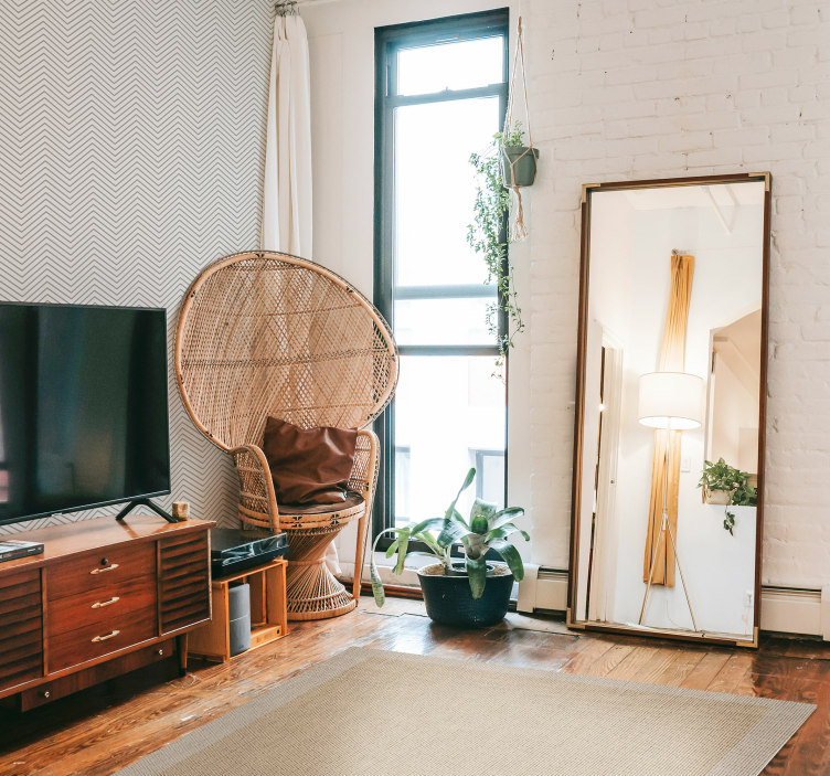 Minimalistyczny dywan winylowy Teplon beżowy naturalny - TenStickers