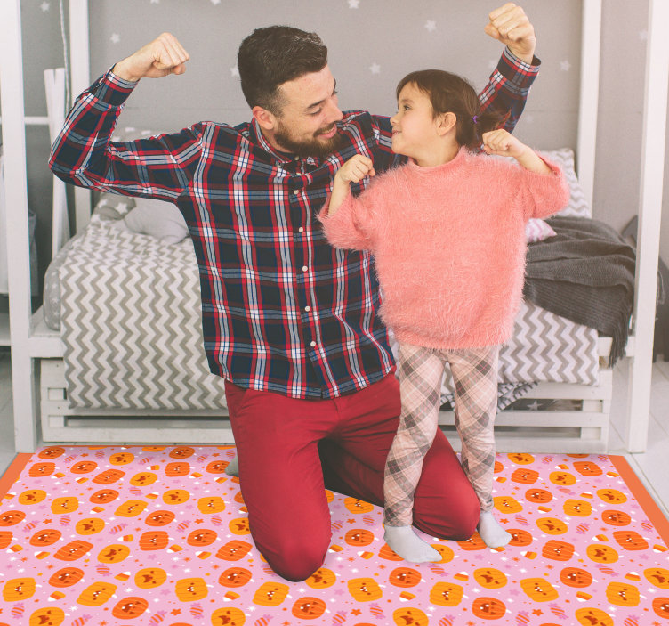 Dywan winylowy na halloween motyw dyni - TenStickers