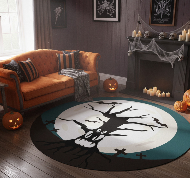 Dywan winylowy na halloween straszne halloween - TenStickers