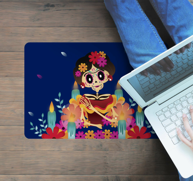 Dywan winylowy na halloween świąteczny szkielet - TenStickers