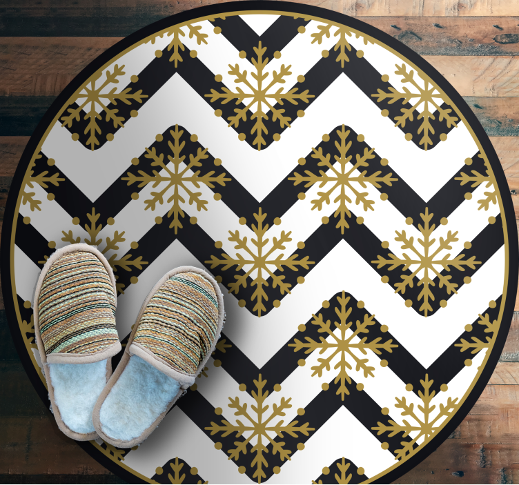 Dywan winylowy Boże Narodzenie wzór płatka śniegu w jodełkę - TenStickers