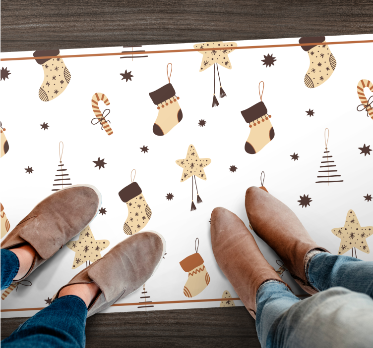 Dywan winylowy Boże Narodzenie prezenty brokat - TenStickers