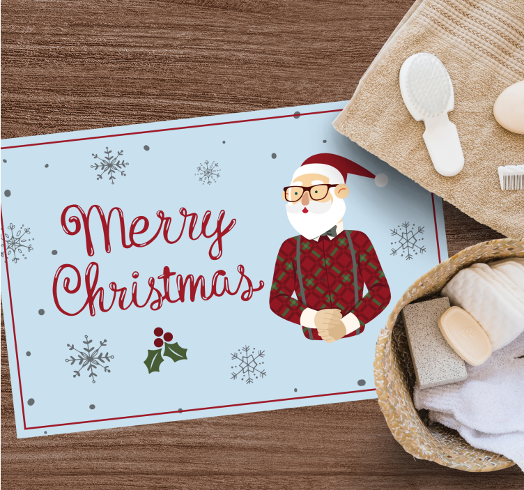 Dywan winylowy Wesołych świąt hipsterskich - TenStickers