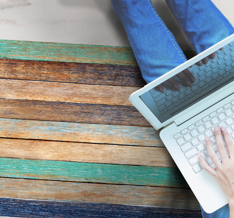 Dywan winylowy na balkon Kolorowy wzór doków desek - TenStickers