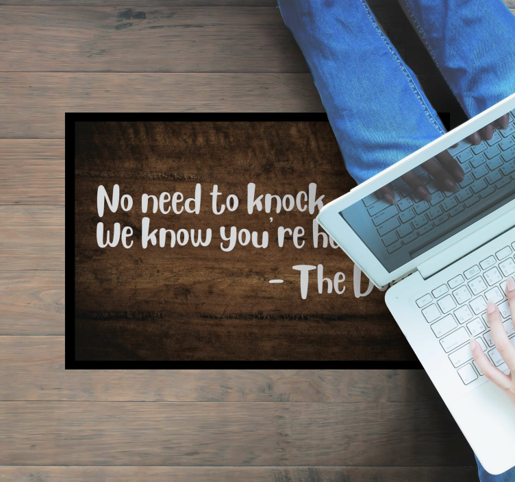 Dywan winylowy napisy powitalny wpis z cytatem - TenStickers