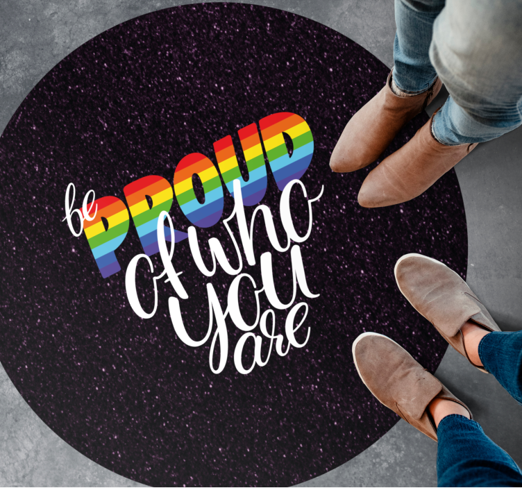 Dywan winylowy napisy projekt wiadomości z dumą - TenStickers