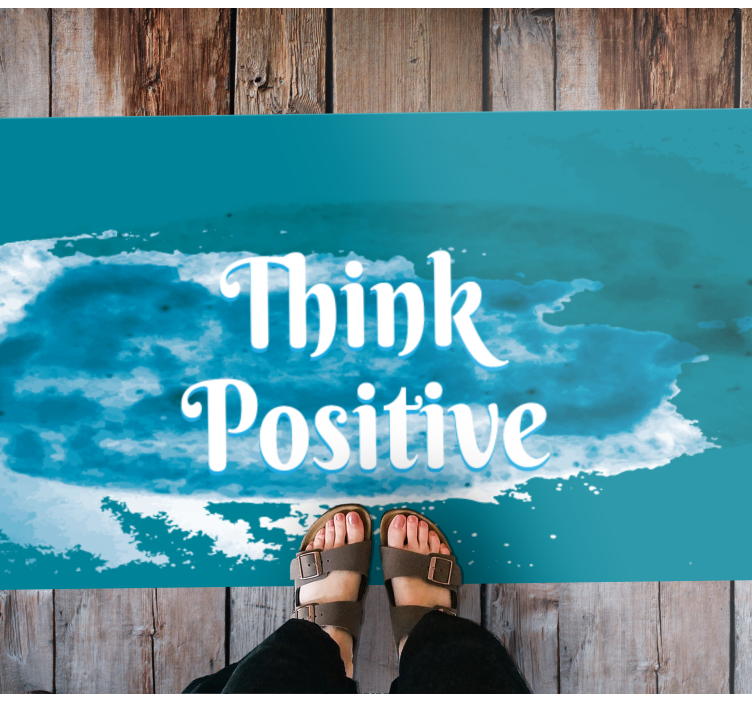 Dywan winylowy napisy przyjmij optymizm - TenStickers