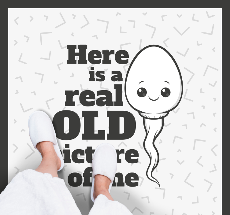 Dywan winylowy napisy sperma prawdziwe stare zdjęcie - TenStickers