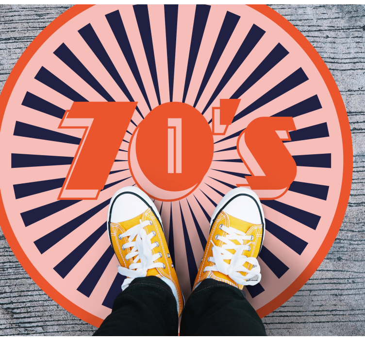 Dywan winylowy retro retro styl z lat 70-tych - TenStickers