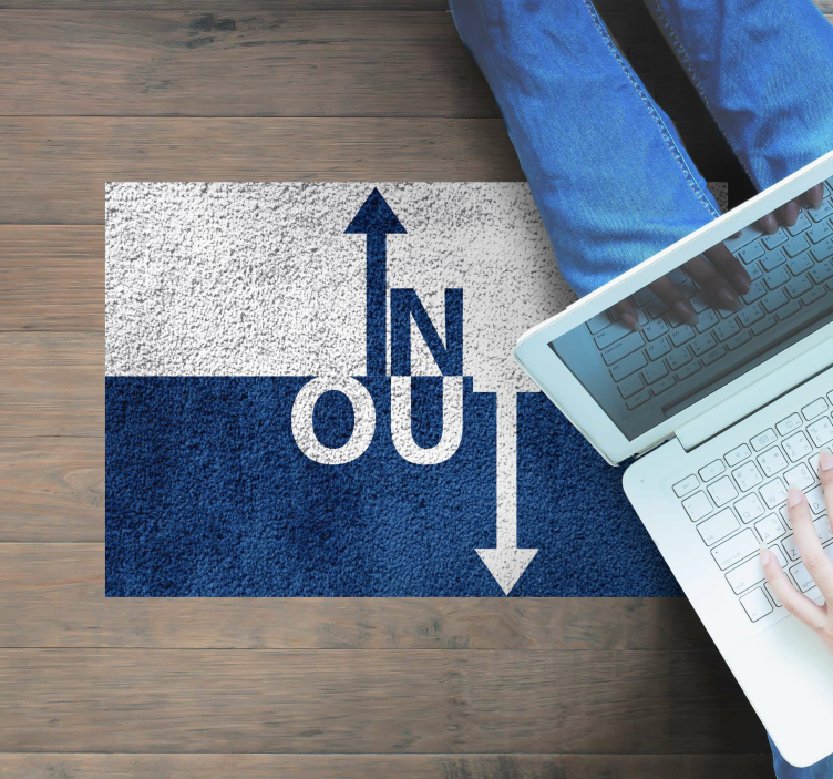 Dywan winylowy napisy w kierunku zewnętrznym - TenStickers