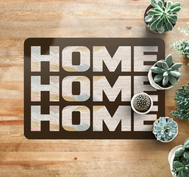 Dywan winylowy napisy witaj w przedpokoju domu - TenStickers