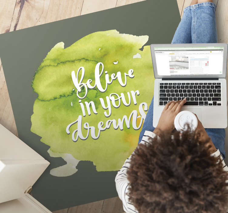 Dywan winylowy napisy zaufanie do aspiracji - TenStickers