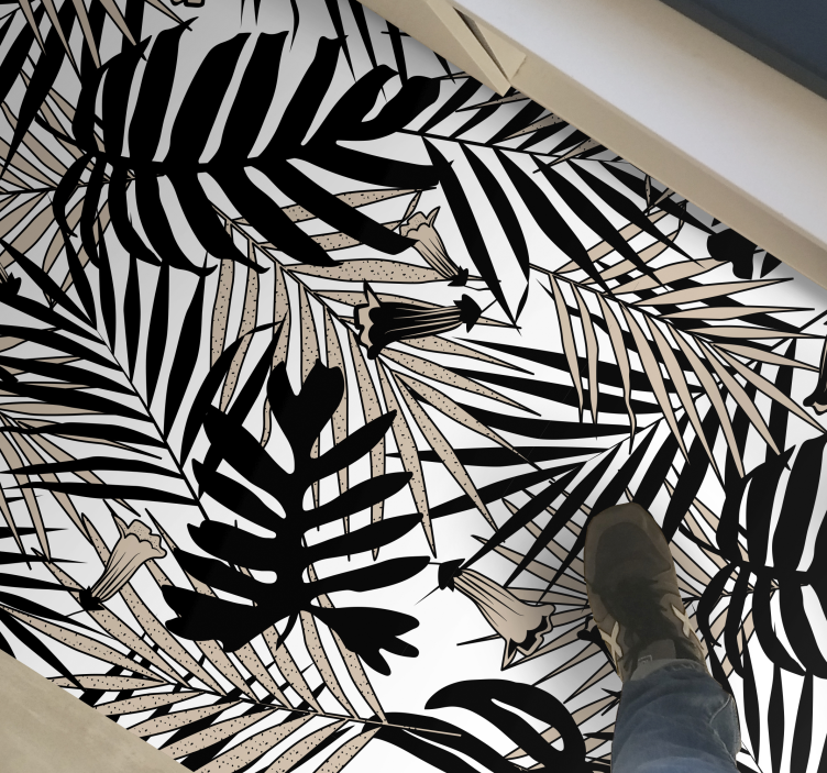 Dywan winylowy natura element liścia tropikalnego - TenStickers