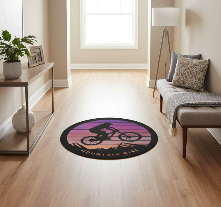 Dywan winylowy natura góry dla rowerzysty górskiego - TenStickers