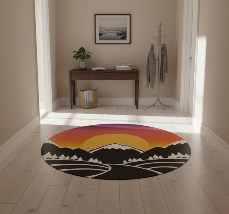 Dywan winylowy natura góry i lasy - TenStickers