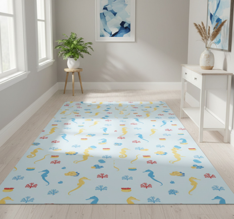 Dywan winylowy natura konik morski splash - TenStickers