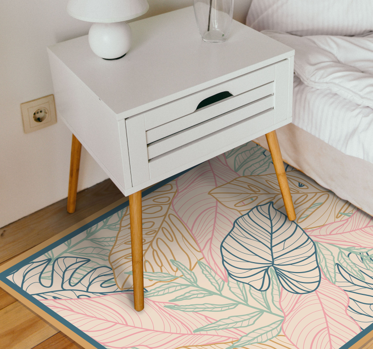 Dywan winylowy natura liściaste wzory tropikalne - TenStickers