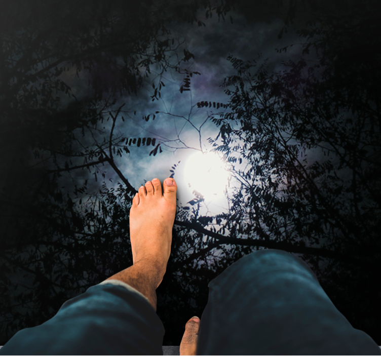 Dywan winylowy natura niesamowity las w świetle księżyca - TenStickers