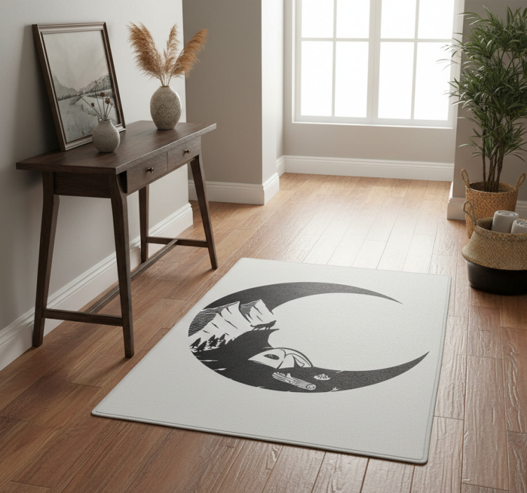 Dywan winylowy natura scena górskiego biwakowania - TenStickers