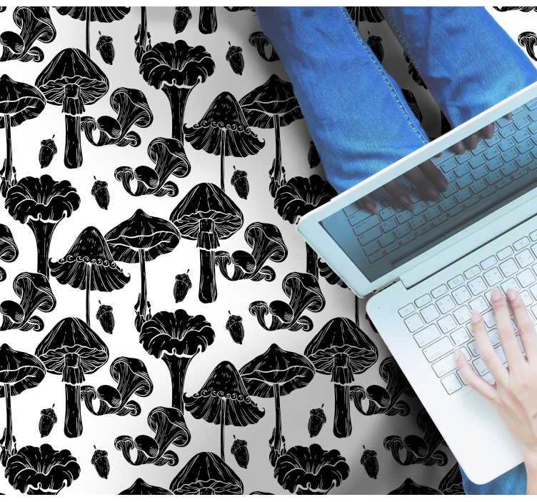 Dywan winylowy natura stylizowany wzór grzyba - TenStickers