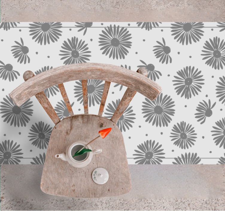 Dywan winylowy natura stylowy kwiatowy wzór - TenStickers