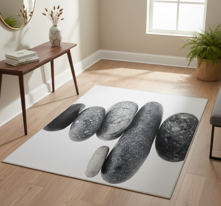 Dywan winylowy natura ułożenie kamieni w stos. - TenStickers
