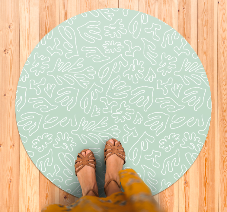 Dywan winylowy natura w liściaste wzory - TenStickers