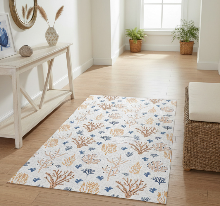 Dywan winylowy natura w stylowy wzór koralowy - TenStickers