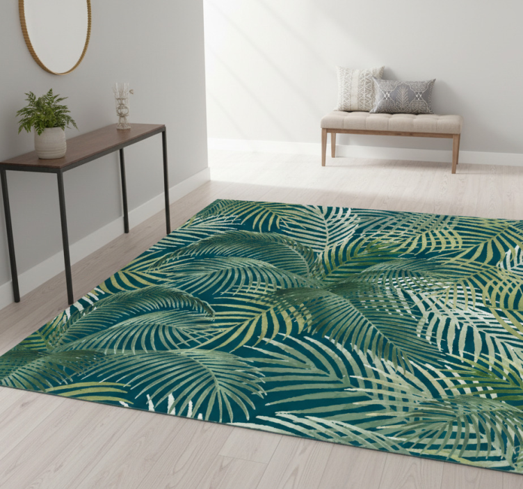 Dywan winylowy natura w tropikalny liściasty wzór - TenStickers