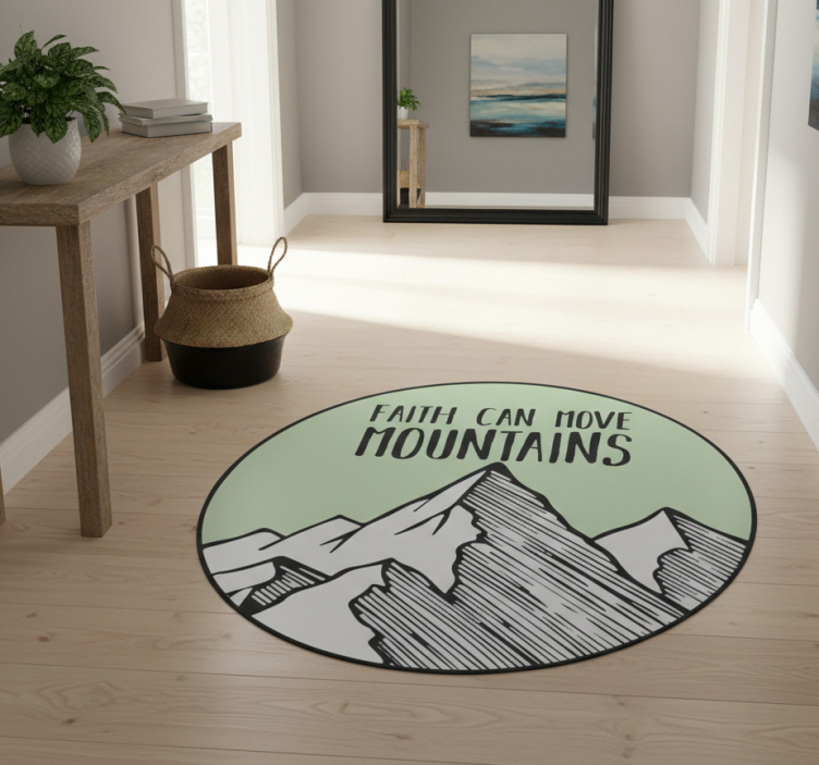 Dywan winylowy natura wiara przenosi góry - TenStickers