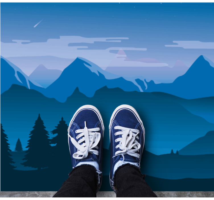 Dywan winylowy natura widok na góry - TenStickers