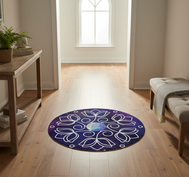 Dywan winylowy natura wzór lotosu - TenStickers