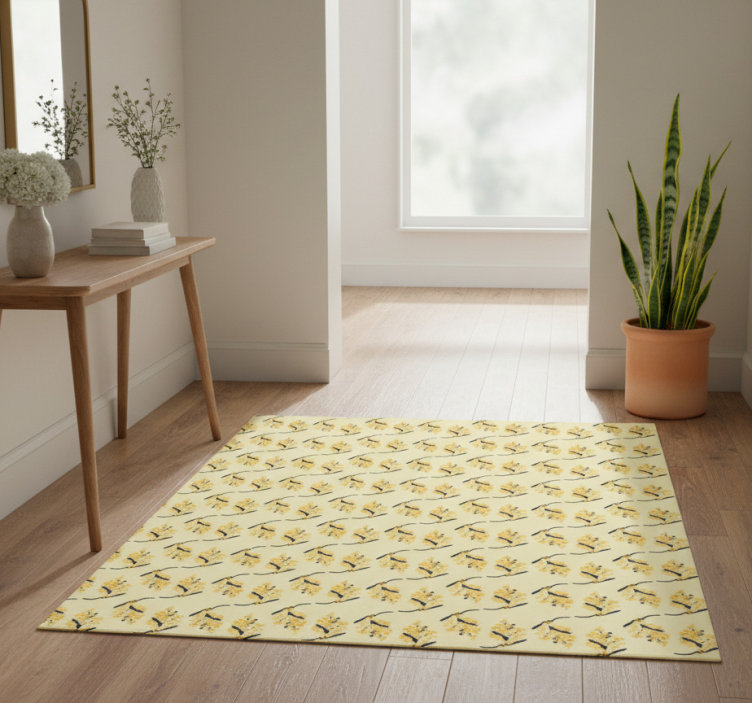 Dywan winylowy natura wzór mimozowy - TenStickers