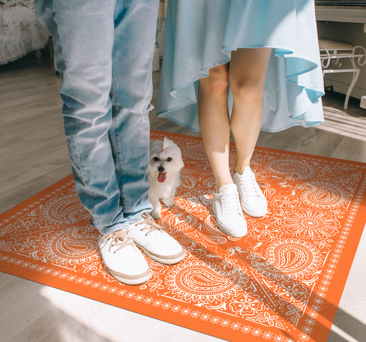 Dywan winylowy prostokątny wzór paisley - TenStickers