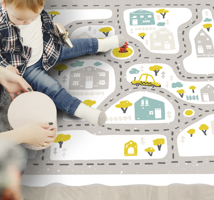 Dywan winylowy Plan dróg - TenStickers