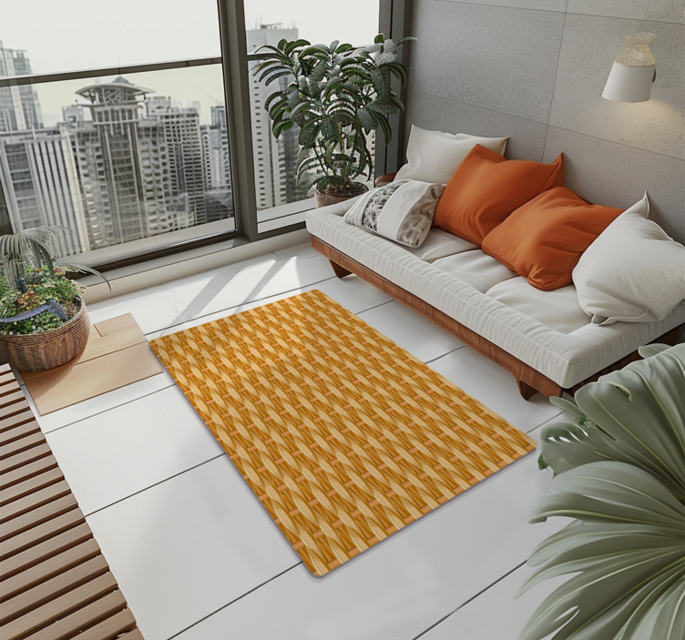 Dywan winylowy plecione drewno - TenStickers