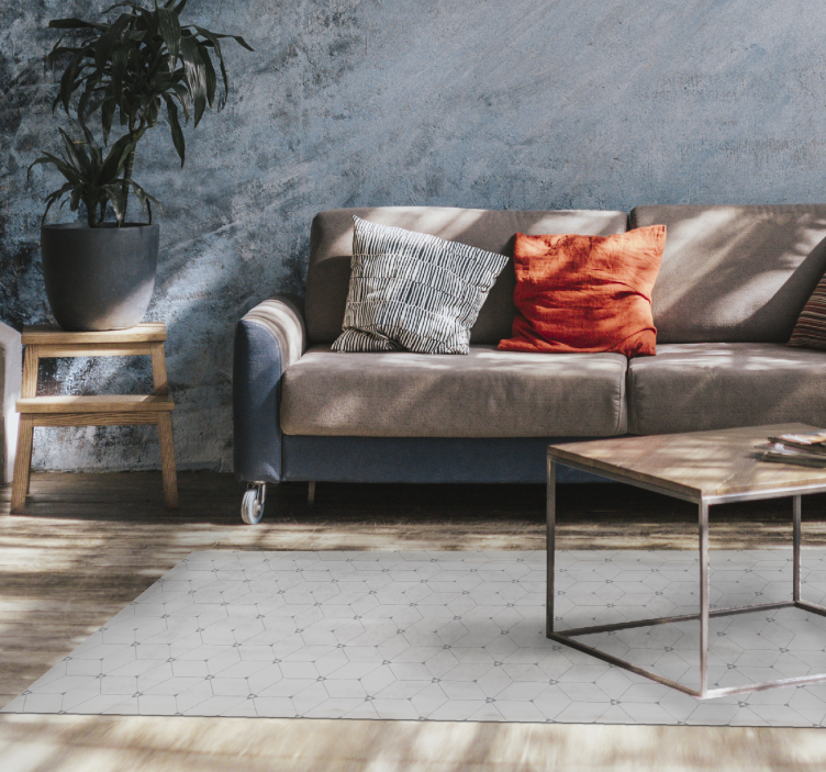 Dywan winylowy imitacja płytek geometryczny wzór kafelków - TenStickers