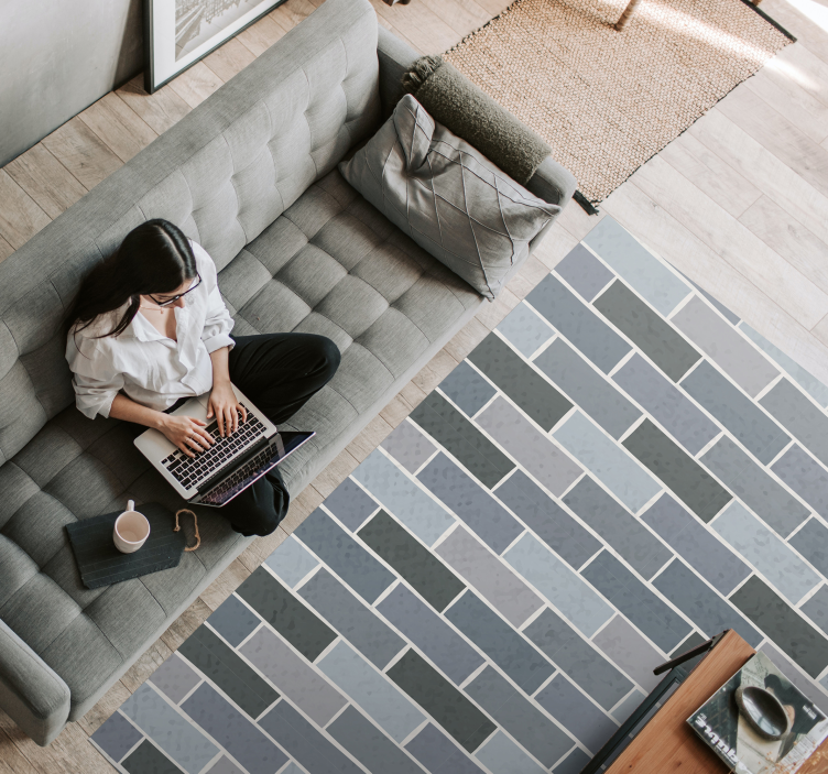 Dywan winylowy tekstura wzór cegły - TenStickers