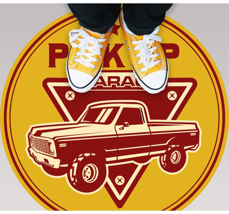 Dywan winylowy retro klasyczny garaż dla pickupów - TenStickers
