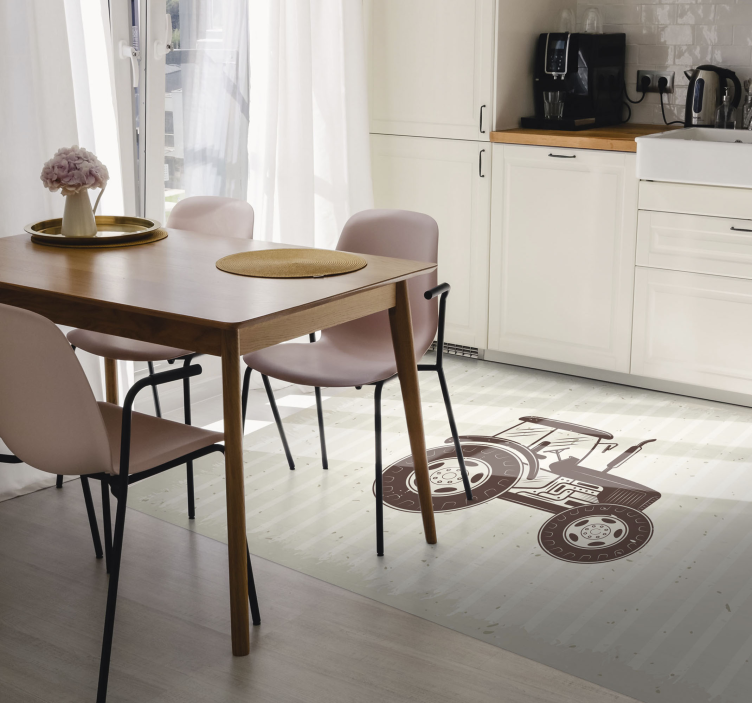 Dywan winylowy vintage traktor rolniczy - TenStickers