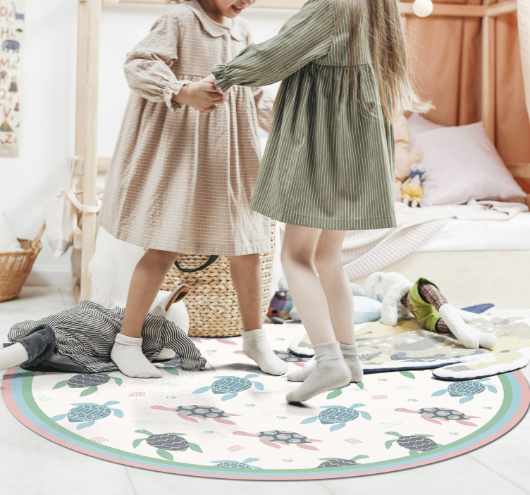 Dywan winylowy o stonowanych kolorach żółwie - TenStickers