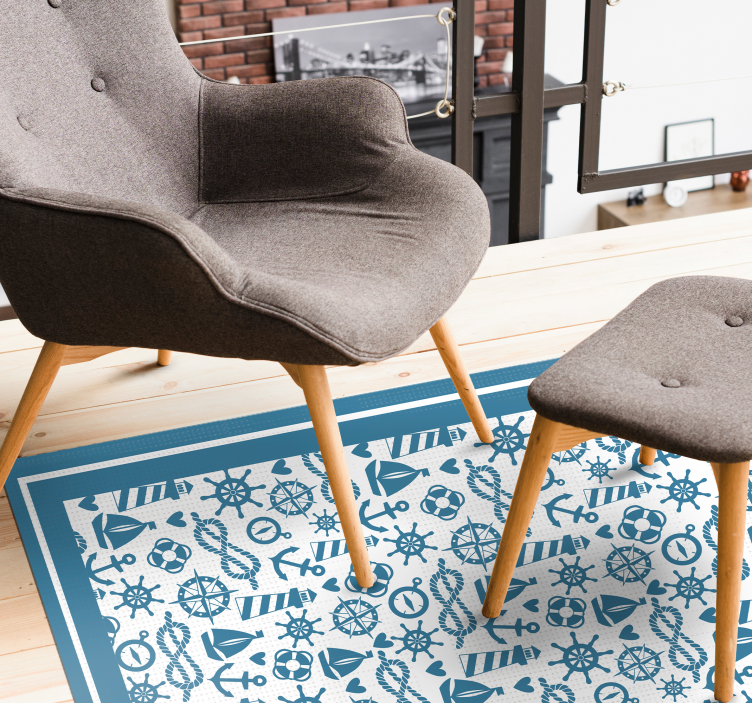 Dywan winylowy Symbole marynistyczne - TenStickers